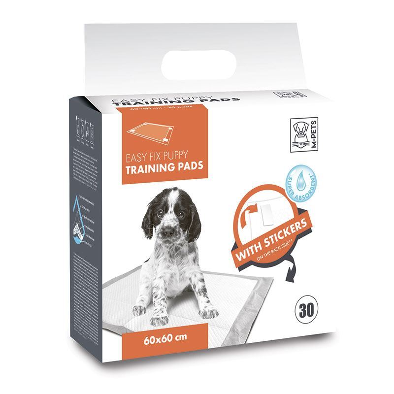 M-Pets (М-Петс) Easy Fix Training Pads – Пелюшки для привчання цуценят до туалету з клейкими стікерами для фіксації (90х60 см / 30 шт.) в E-ZOO