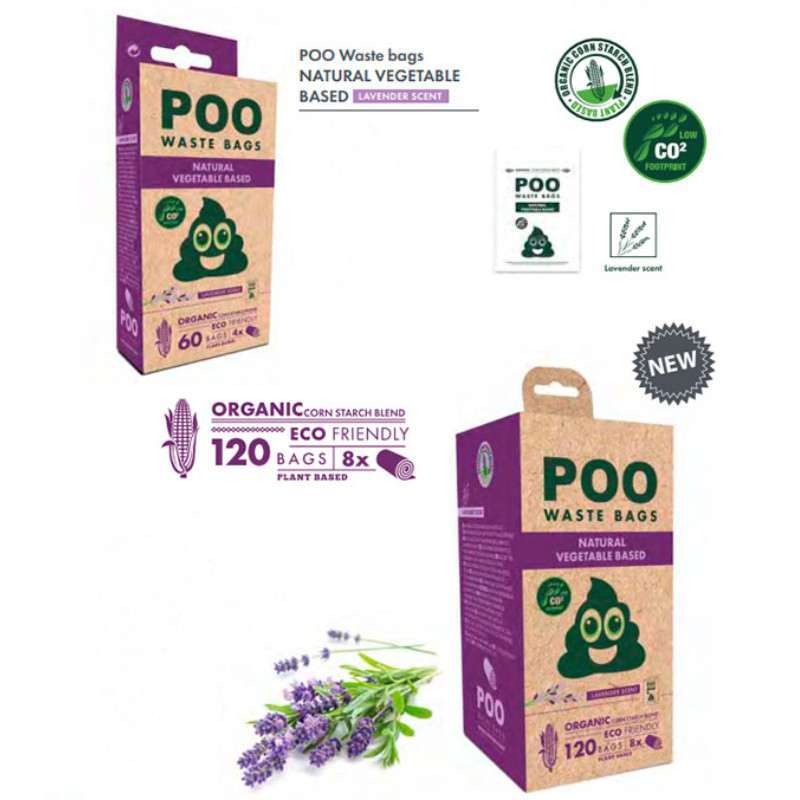 M-Pets (М-Петс) POO Dog Waste Bags Lavender Scented – Биологически разлагаемые пакеты для уборки за собаками с ароматом лаванды (60 шт.) в E-ZOO