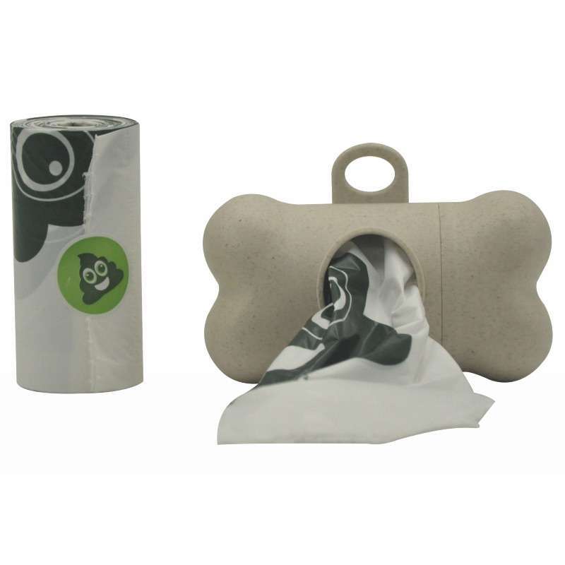 M-Pets (М-Петс) Poo Bamboo Waste Bag Dispenser - Диспенсер из бамбука с органическими мешками для отходов жизнедеятельности животных (Комплект) в E-ZOO