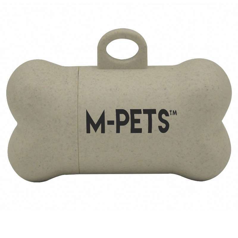 M-Pets (М-Петс) Poo Bamboo Waste Bag Dispenser - Диспенсер з бамбуку з органічними мішками для відходів життєдіяльності тварин (Комплект) в E-ZOO