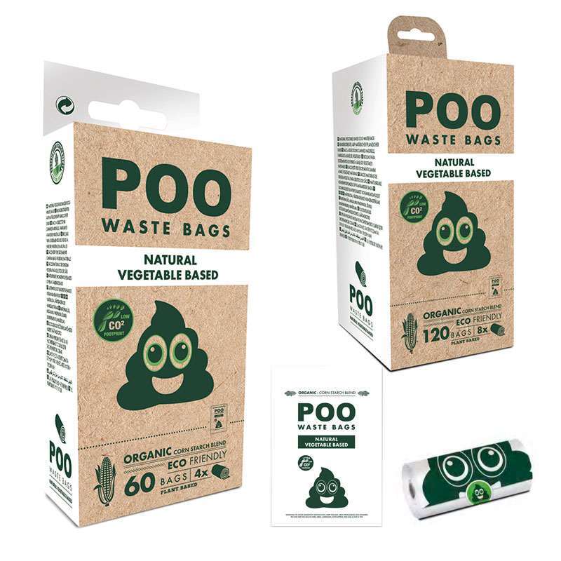 M-Pets (М-Петс) POO Dog Waste Bags Non Scented – Пакети, що біологічно разкладаються, для прибирання за собаками без запаху (120 шт.) в E-ZOO