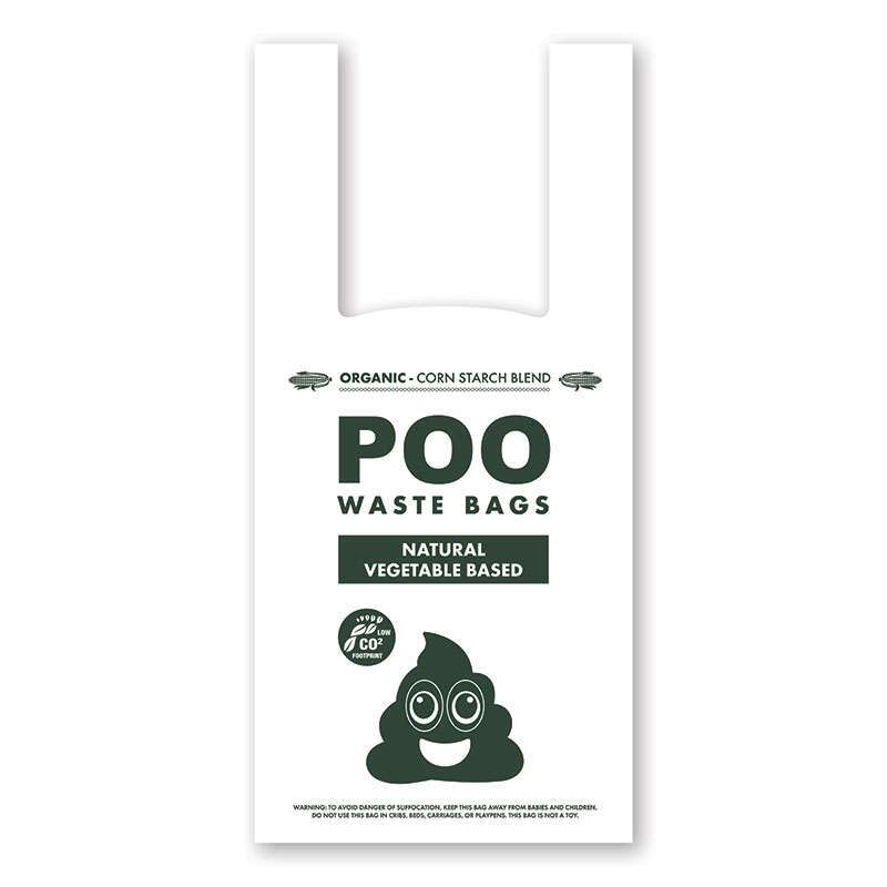 M-Pets (М-Петс) POO Dog Waste Bags with Handles Non Scented – Пакети, що біологічно розкладаються, з ручками для прибирання за собаками без запаху (120 шт.) в E-ZOO