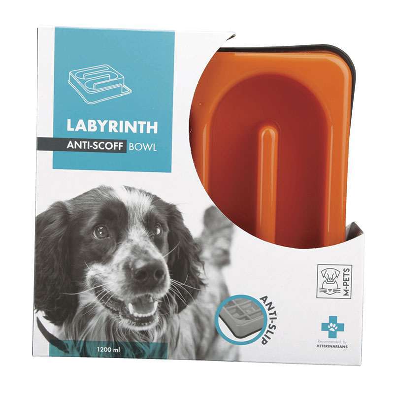 M-Pets (М-Петс) Labyrinth Slow Feed Bowl – Миска Лабіринт для повільного годування собак (25х25х5,5 см) в E-ZOO