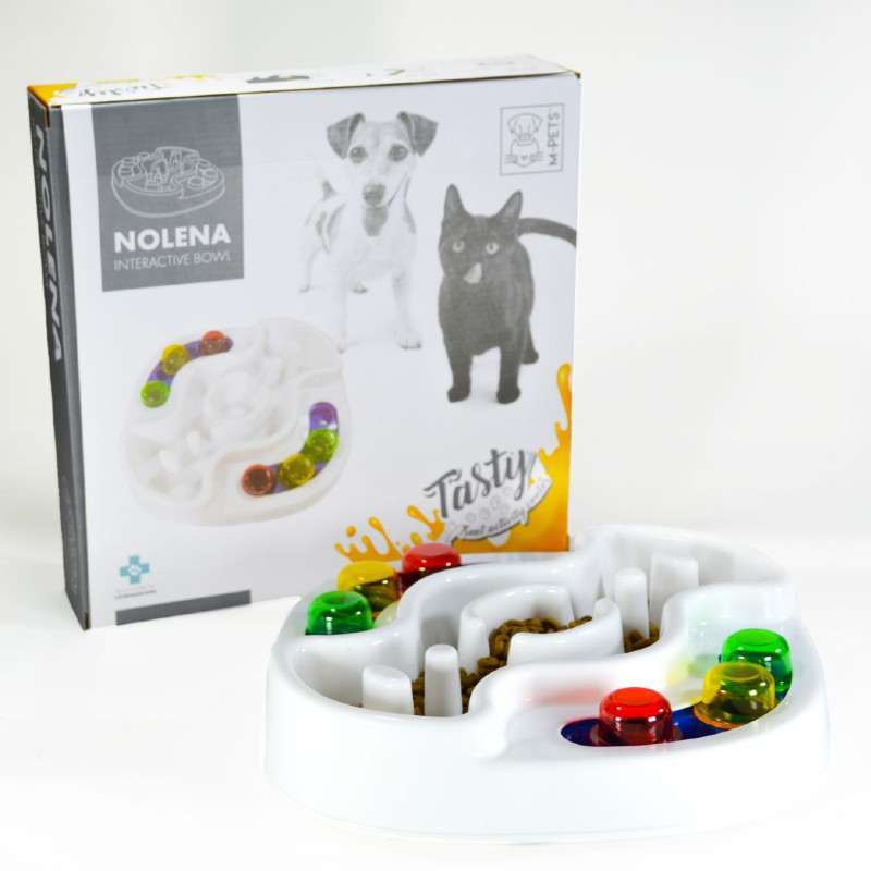 M-Pets (М-Петс) Tasty Nolena Interactive Bowl – Миска Нолена інтерактивна для повільного годування собак та котів (31x31x6 см) в E-ZOO