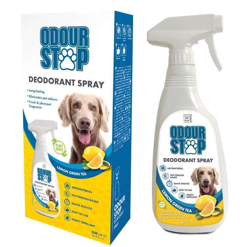 M-Pets (М-Петс) Odour Stop Deodorant Spray Lemon Green Tea - Спрей для видалення запаху тварин з ароматом лимону і зеленого чаю (500 мл) в E-ZOO
