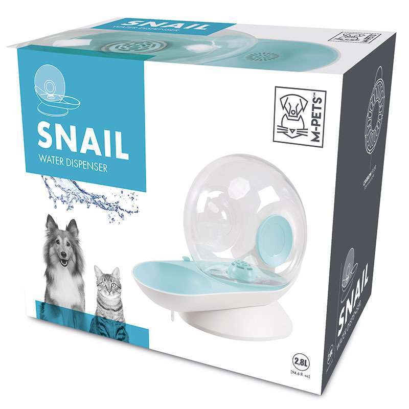 M-Pets (М-Петс) Snail Water Dispenser – Диспенсер Снейл для води котам та собакам (2,8 л) в E-ZOO