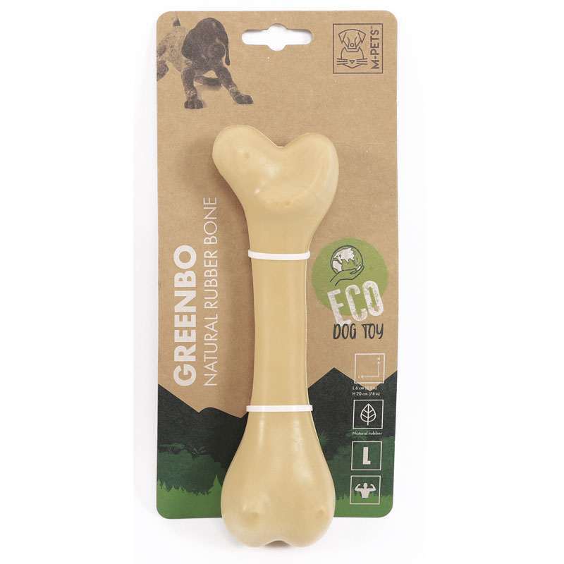 M-Pets (М-Петс) Greenbo Natural Rubber Bones – Игрушка жевательная из натурального каучука для собак (L) в E-ZOO