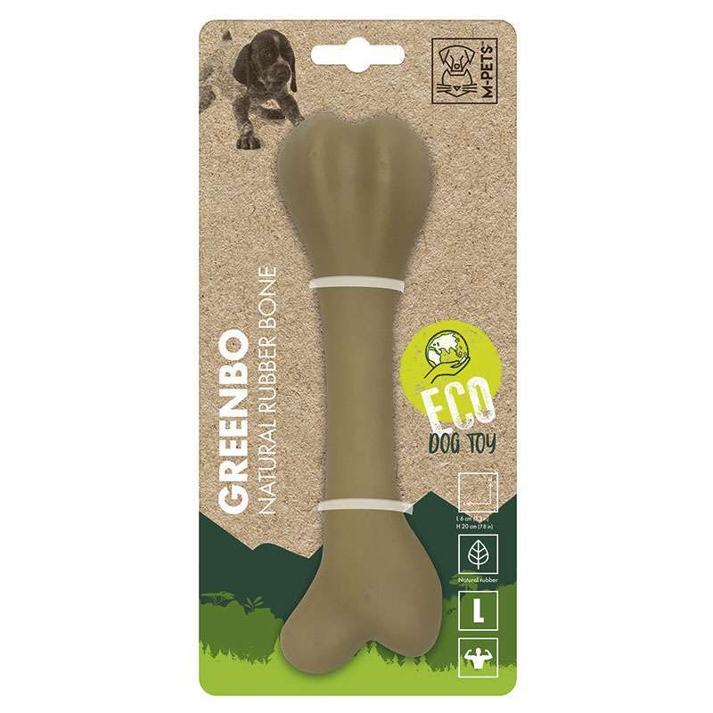 M-Pets (М-Петс) Greenbo Natural Rubber Bones – Іграшка жувальна з натурального каучука для собак (L) в E-ZOO