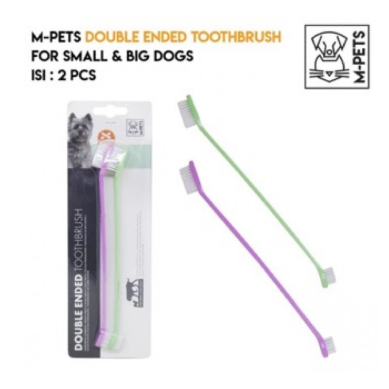 M-Pets (М-Петс) Double Ended Toothbrush - Набір зубних щіток двосторонніх для собак (Комплект) в E-ZOO