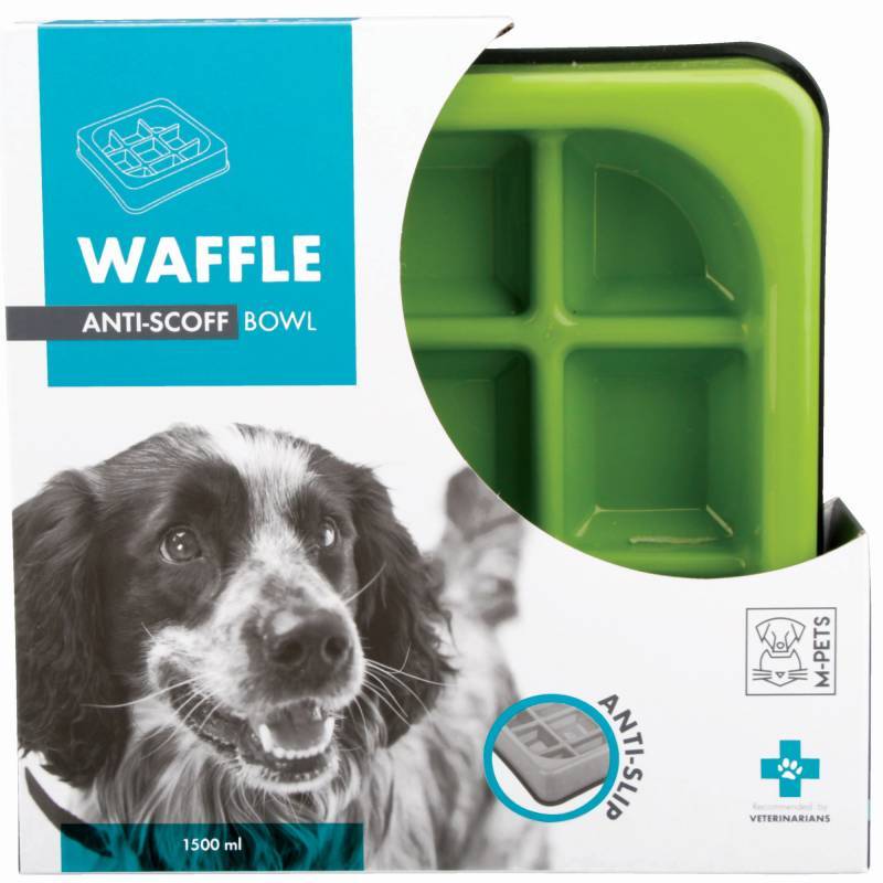 M-Pets (М-Петс) Waffle Slow Feed Bowl - Миска не скользящая для медленного кормления собак (1,5 л) в E-ZOO