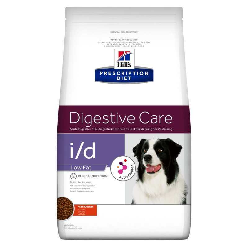 Hill's (Хиллс) Prescription Diet Digestive Care i/d Low Fat (ActivBiome+) - Корм-диета с курицей и инновационной смесью пребиотических пищевых волокон для собак с проблемами пищеварения (1,5 кг) в E-ZOO