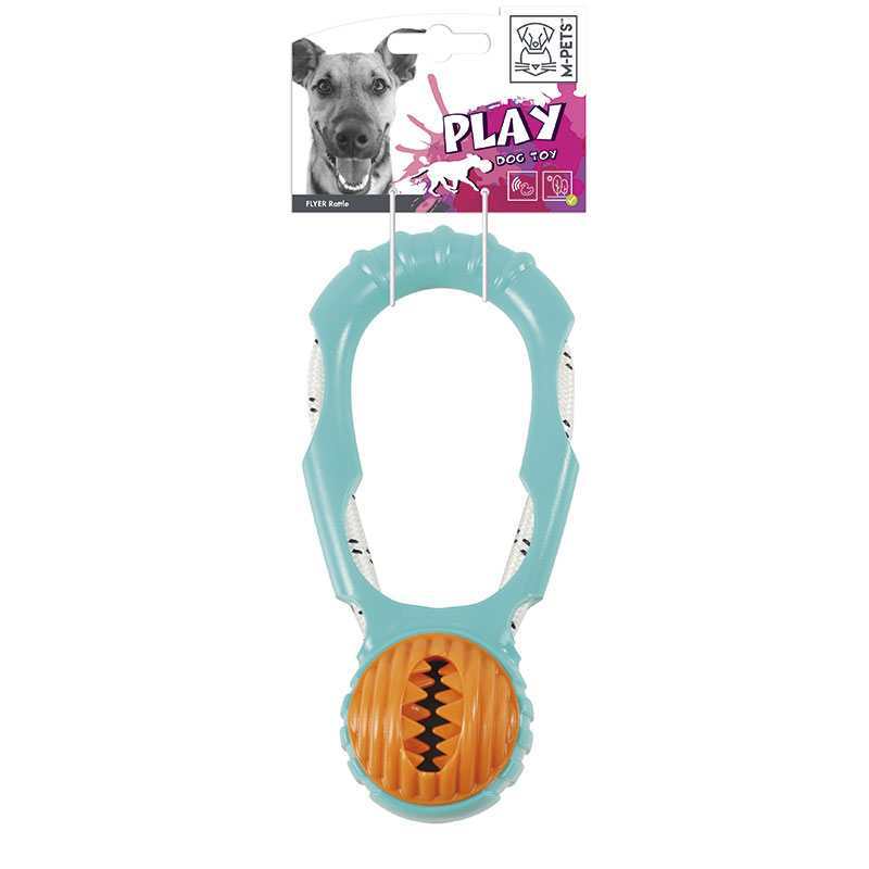 M-Pets (М-Петс) Flyer Outdoor Dog Toy Rattle – Игрушка Погремушка-флаер с диспенсером для лакомств, для собак (23х10,6х3 см) в E-ZOO