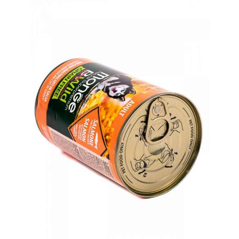 Monge (Монж) BWild Grain Free Wet Salmon Adult - Консервированный корм из лосося с тыквой и кабачками для собак всех пород (кусочки в соусе) (400 г) в E-ZOO