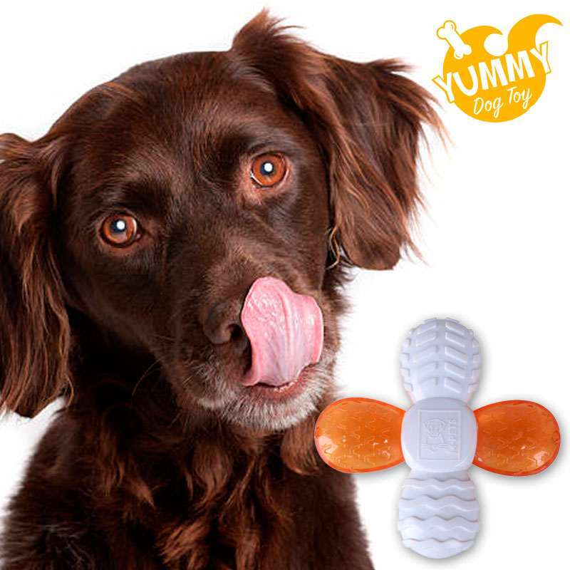 M-Pets (М-Петс) Yummy Toy With Bacon Flavor Cross – Жувальна іграшка Крос з ароматом бекону для собак (12,8x12,8x2,6 см) в E-ZOO