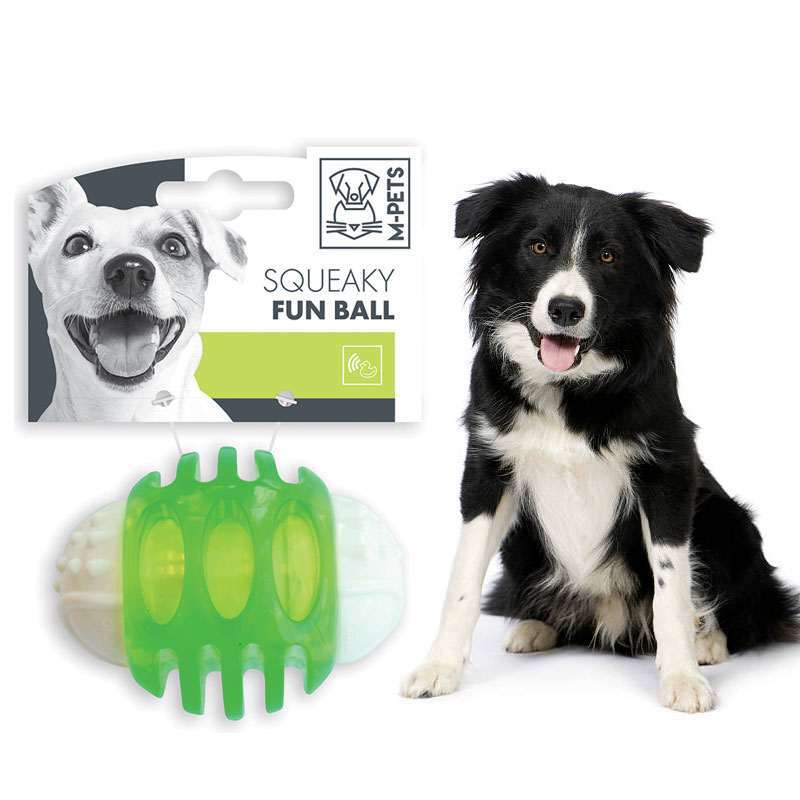 M-Pets (М-Петс) Squeaky Fun Ball Toy – Игрушка Весёлый скрипящий мячик для собак (6,7 см) в E-ZOO