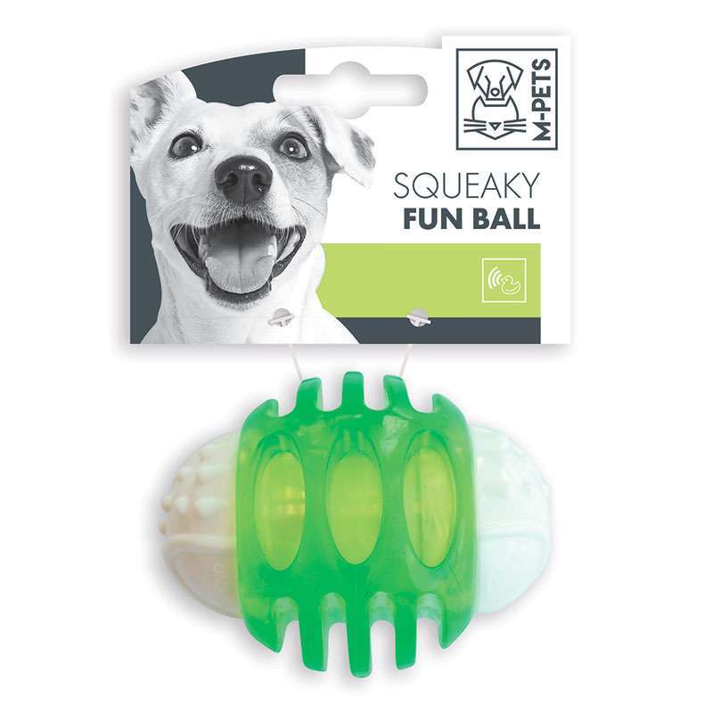 M-Pets (М-Петс) Squeaky Fun Ball Toy – Іграшка Веселий м'ячик, що скрипить для собак (6,7 см) в E-ZOO