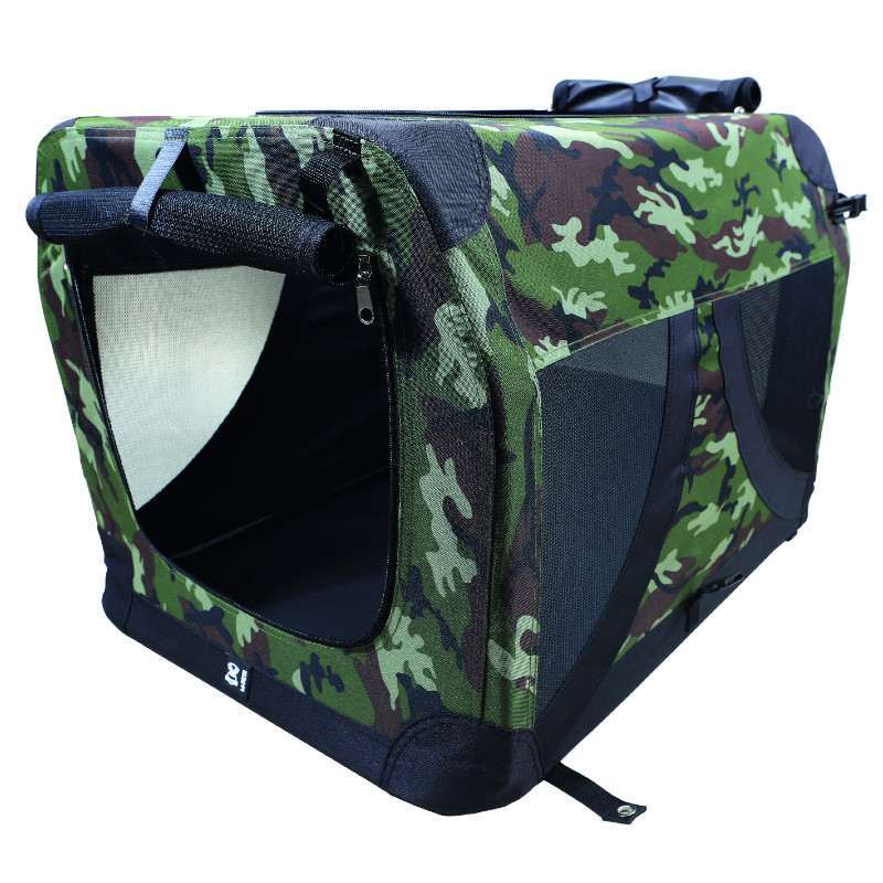 M-Pets (М-Петс) Comfort Crate Camouflage - Складная камуфляжная сумка-переноска для собак и котов (41х28х28 см) в E-ZOO