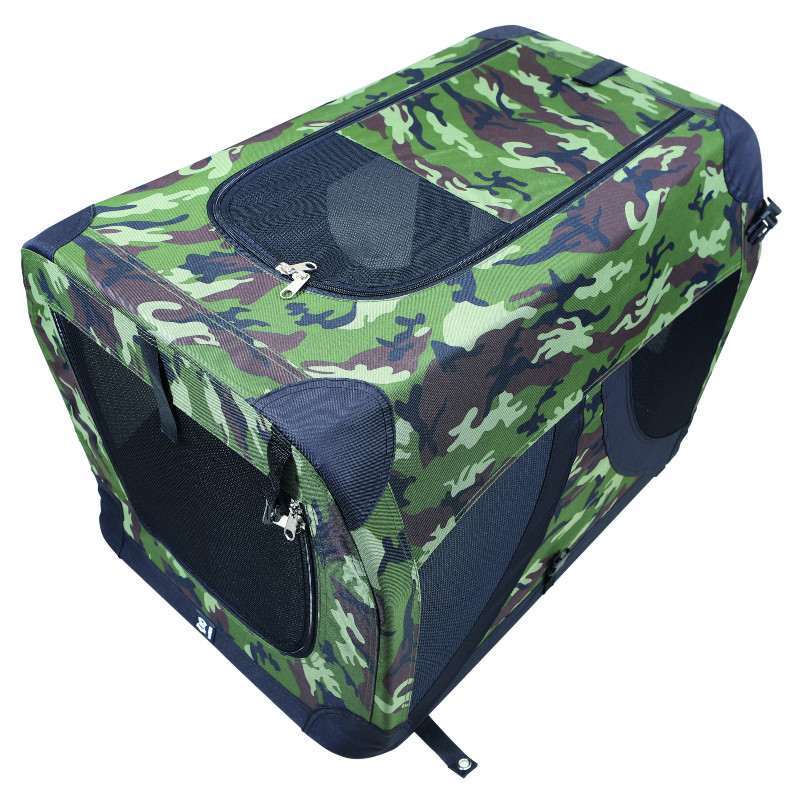 M-Pets (М-Петс) Comfort Crate Camouflage - Складана камуфляжна сумка-переноска для собак та котів (41х28х28 см) в E-ZOO