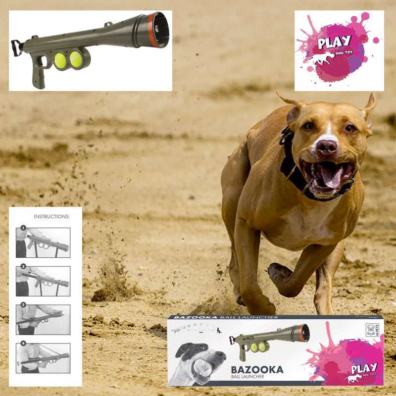 M-Pets (М-Петс) Bazooka Ball Launcher – Метатель мячей для дрессировки собаки (Комплект) в E-ZOO