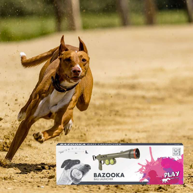 M-Pets (М-Петс) Bazooka Ball Launcher – Метатель мячей для дрессировки собаки (Комплект) в E-ZOO