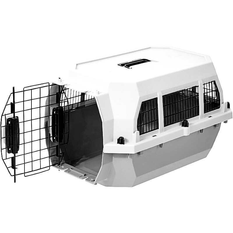 M-Pets (М-Петс) Transit Dog Carrier Metal Frame Window IATA - Переноска с металлическими решетками на окнах, соответствующая стандартам IATA, для собак и котов весом до 11,4 кг (60х40х33 см) в E-ZOO