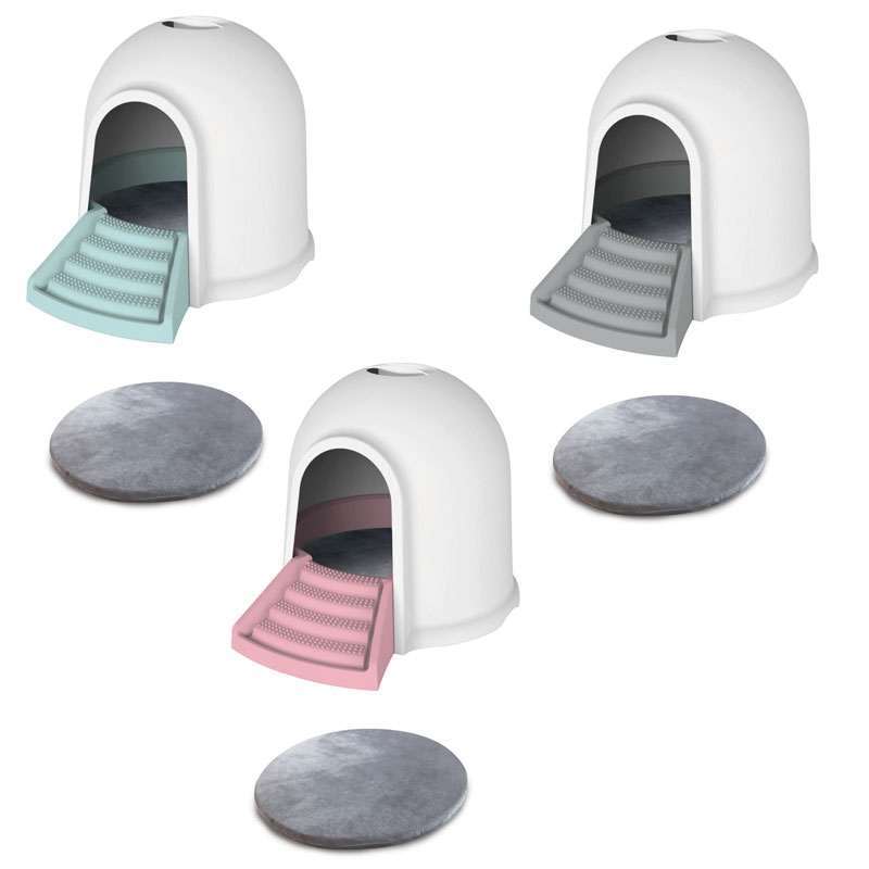 M-Pets (М-Петс) Igloo 2in1 Cat Litter Box & Cat house – Бокс Иглу 2 в 1: домик и кошачий туалет с угольным фильтром (45,7x59,7x43,2 см) в E-ZOO