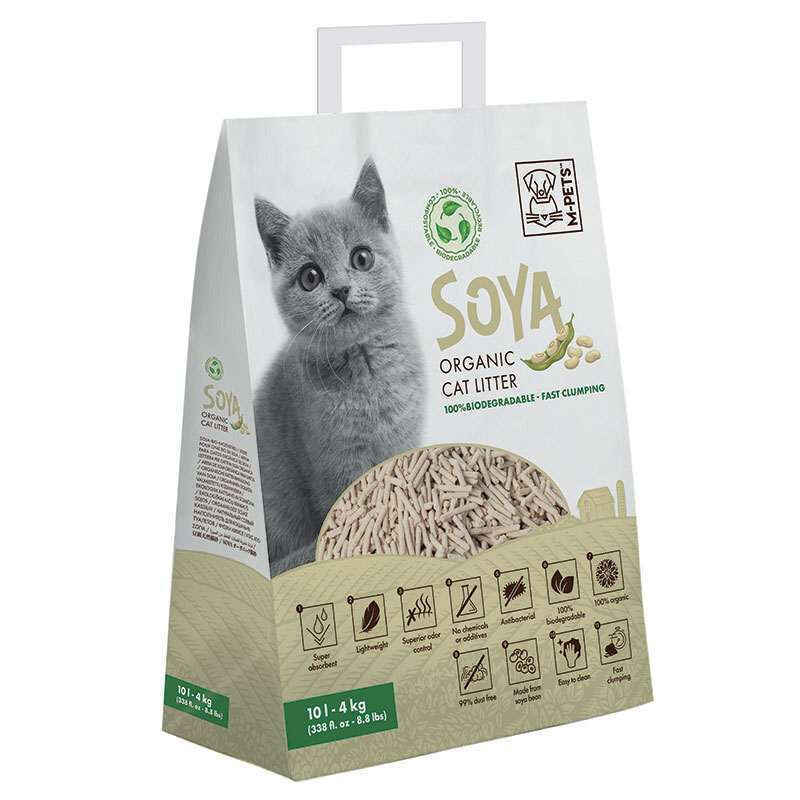 M-Pets (М-Петс) Soya Organic Cat Litter – Органический 100% биоразлагаемый наполнитель для кошачьего туалета (10 л) в E-ZOO