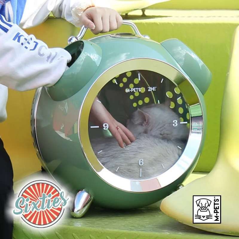 M-Pets (М-Петс) Sixties Clock Pet Carrier – Переноска-рюкзак Часы для котов и собак мелких пород (40х44х26 см) в E-ZOO