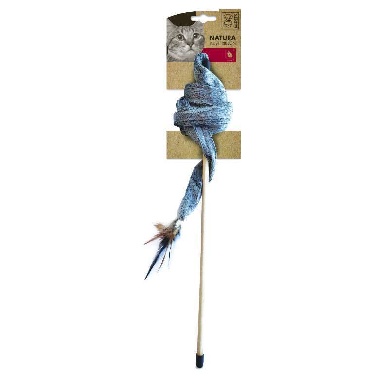 M-Pets (М-Петс) Natura Plush Ribbon - Плюшева стрічка іграшка-дражнилка для котів (43 см) в E-ZOO