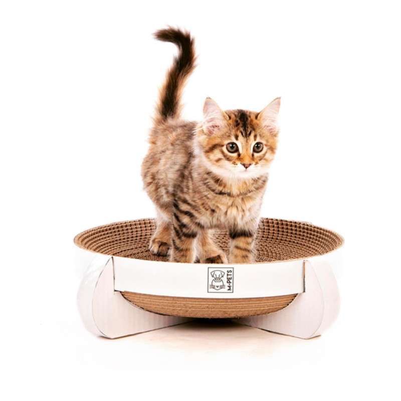 M-Pets (М-Петс) Cleveland Scratch Board - Картонная круглая когтеточка-лежак для котов (35х35х10 см) в E-ZOO