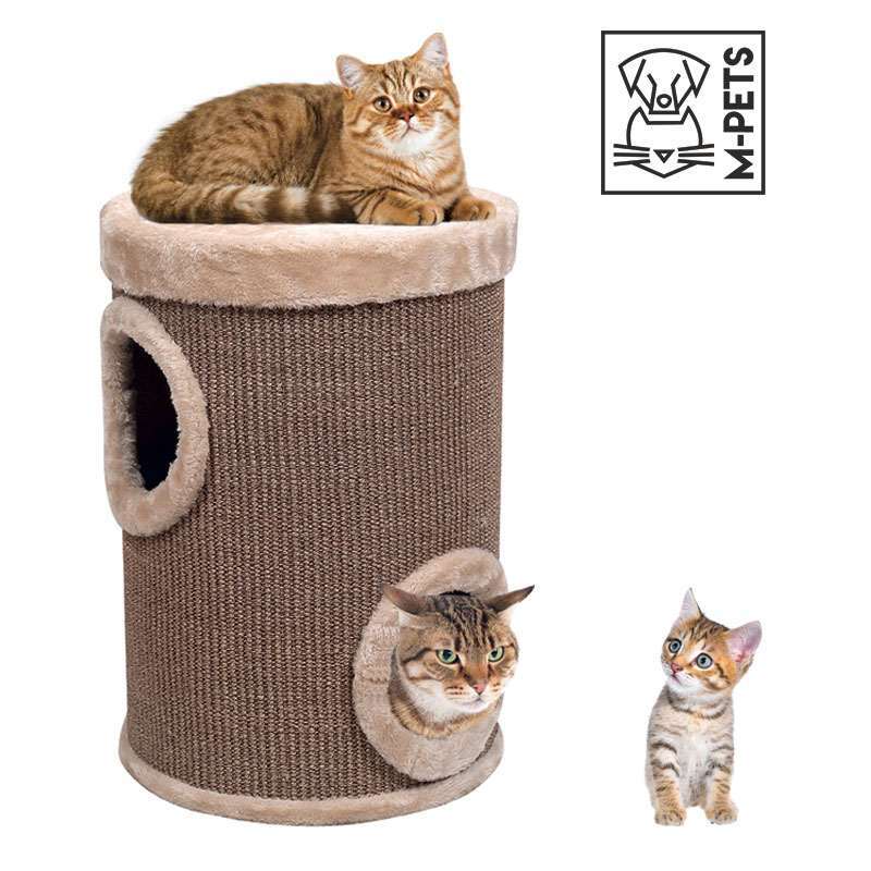 M-Pets (М-Петс) Ararat Cat Tree – Дряпка-будиночок з лежаком Арарат для котів (33х33х50 см) в E-ZOO