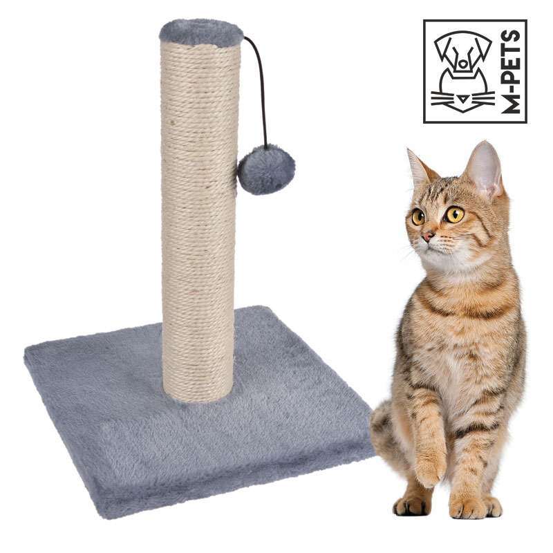 M-Pets (М-Петс) Vioz Cat Tree – Когтеточка-столбик Виоз с игрушкой для кошек (38х38х59 см) в E-ZOO