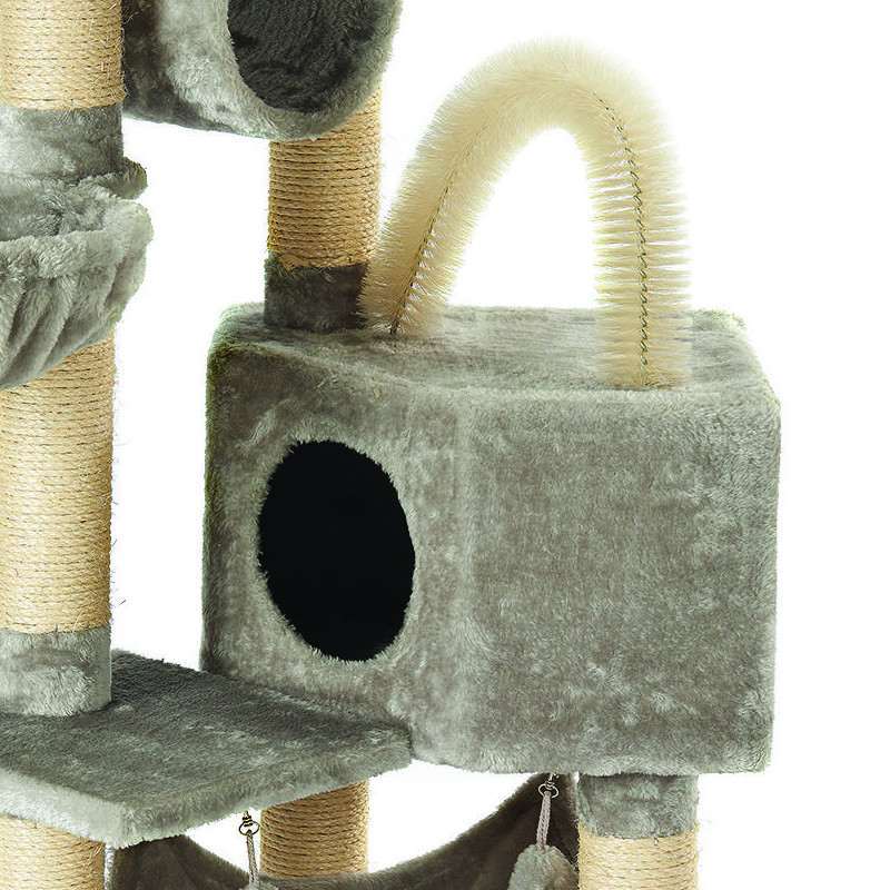 M-Pets (М-Петс) Olympus Cat Tree – Игровой комплекс Олимп для игры и отдыха котов с когтеточкой, домиком, платформами и туннелем (60х37х150 см) в E-ZOO