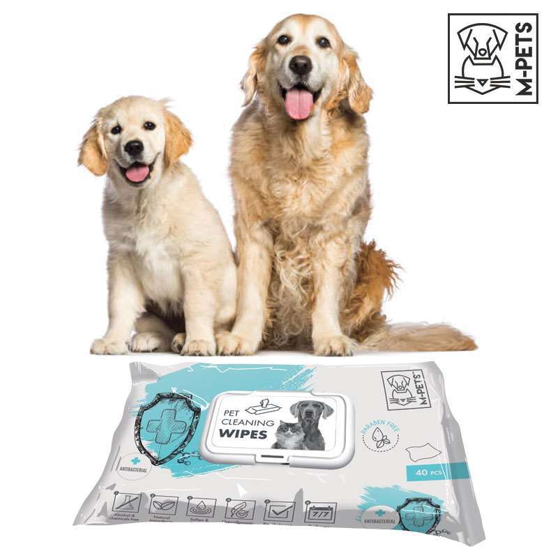 M-Pets (М-Петс) Pet Cleaning Wipes Anti-Bacteria – Антибактериальные влажные салфетки для собак и котов любого возраста (40 шт.) в E-ZOO