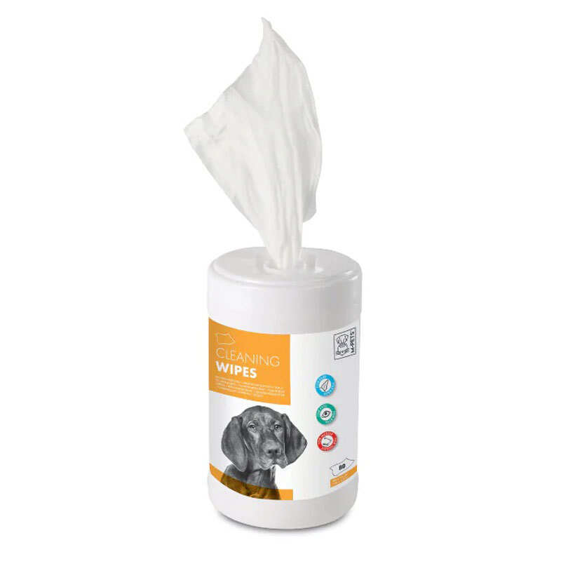 M-Pets (М-Петс) Pet Cleaning Wipes – Вологі серветки для підтримки чистоти вух, носа, очей у собак і котів (80 шт./уп.) в E-ZOO