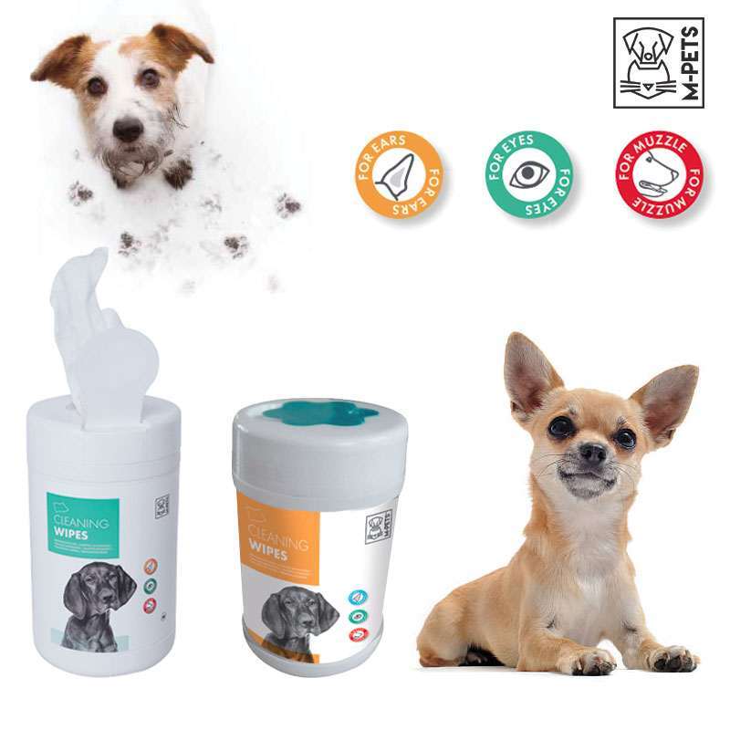 M-Pets (М-Петс) Pet Cleaning Wipes – Вологі серветки для підтримки чистоти вух, носа, очей у собак і котів (80 шт./уп.) в E-ZOO