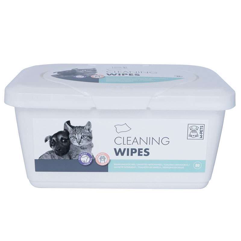 M-Pets (М-Петс) Pet Cleaning Wipes – Вологі серветки для шкіри та шерсті собак і котів будь-якого віку різних порід (80 шт./уп.) в E-ZOO