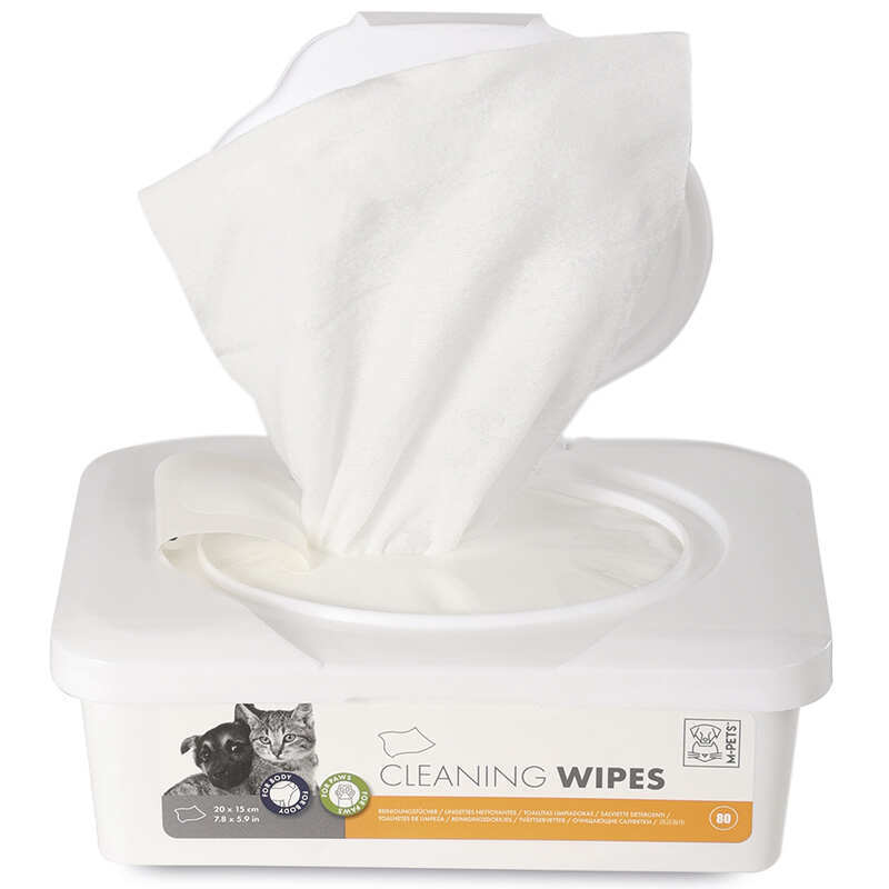 M-Pets (М-Петс) Pet Cleaning Wipes – Вологі серветки для шкіри та шерсті собак і котів будь-якого віку різних порід (80 шт./уп.) в E-ZOO