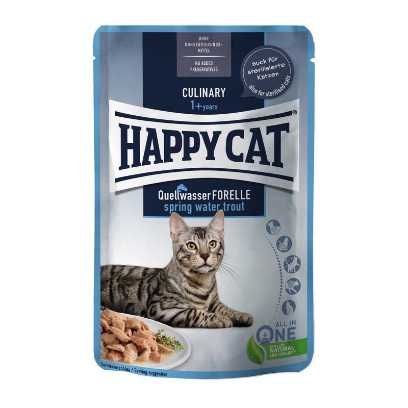 Happy Cat (Хэппи Кэт) Culinary Quellwasser-Forelle - Влажный корм с форелью для кошек (кусочки в соусе) (85 г) в E-ZOO