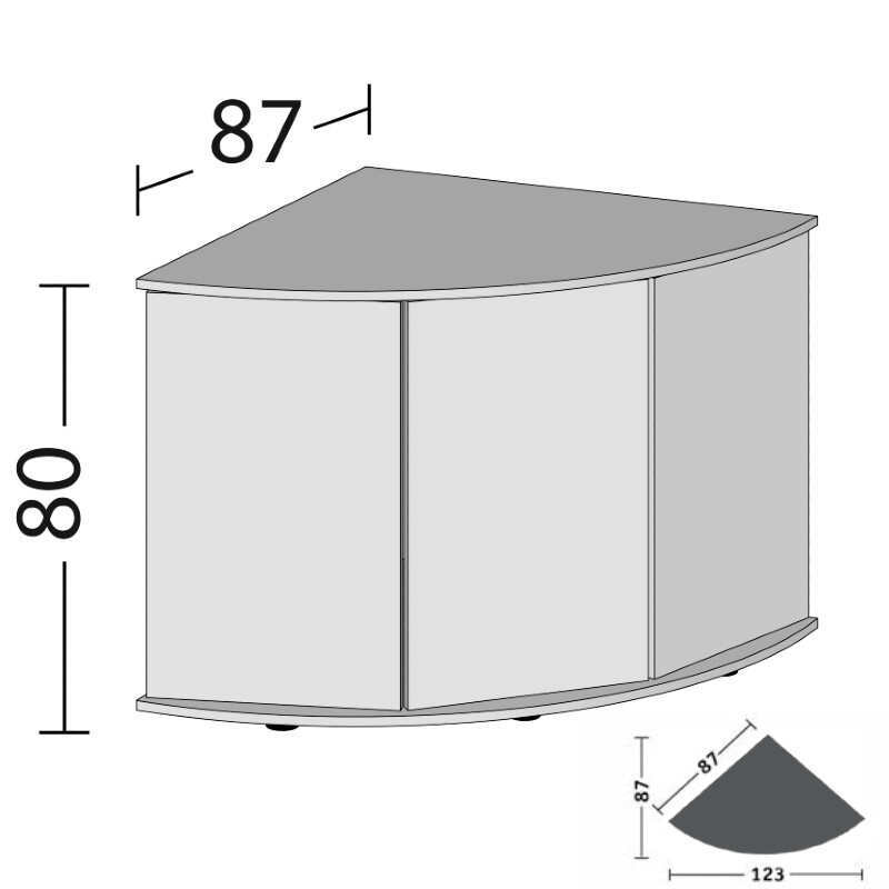 Juwel (Ювель) Cabinet SBX Trigon 350 - Подставка-тумба под угловой аквариум (123х87х80 см) в E-ZOO