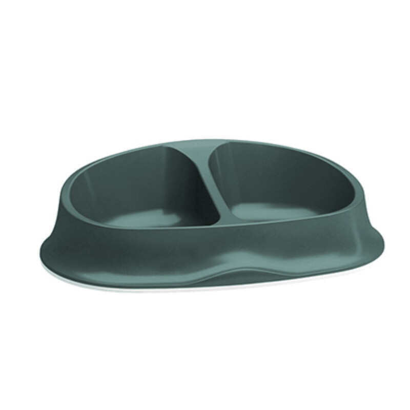 Stefanplast (Стефанпласт) Chic Double Bowl - Миска подвійна пластикова для собак та котів з протиковзким обідком (2х250 мл) в E-ZOO