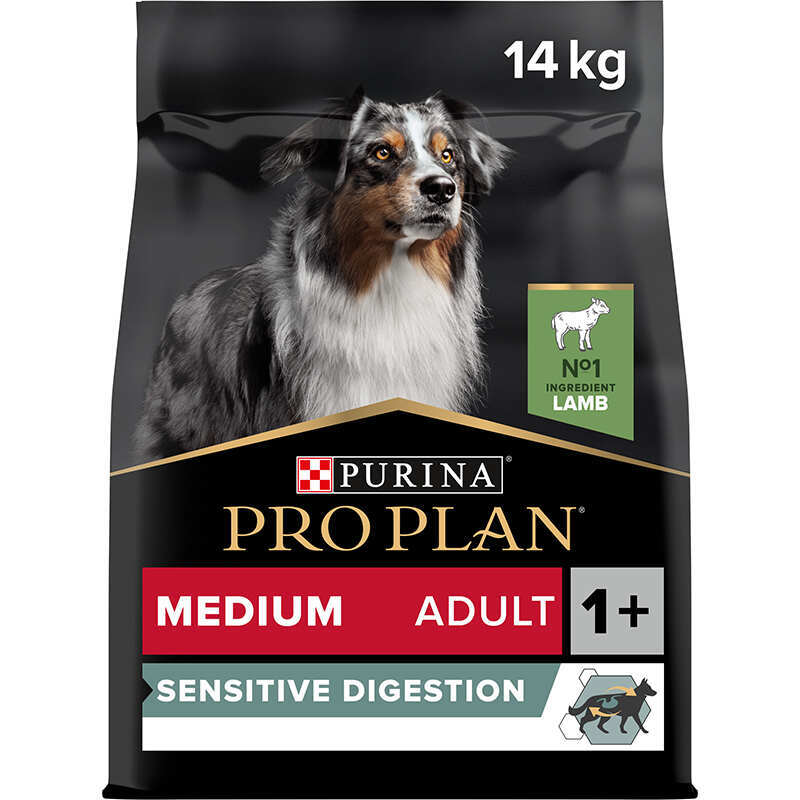 Purina Pro Plan (Пурина Про План) Medium Sensitive Digestion Adult – Сухой корм с ягнёнком для взрослых собак средних пород (14 кг) в E-ZOO