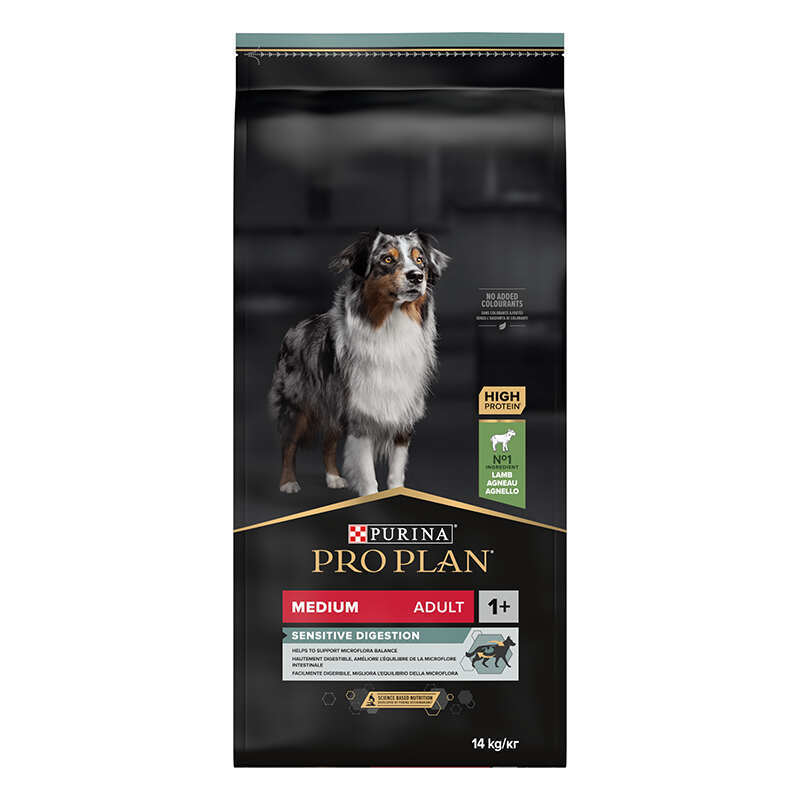 Purina Pro Plan (Пурина Про План) Medium Sensitive Digestion Adult – Сухой корм с ягнёнком для взрослых собак средних пород (14 кг) в E-ZOO