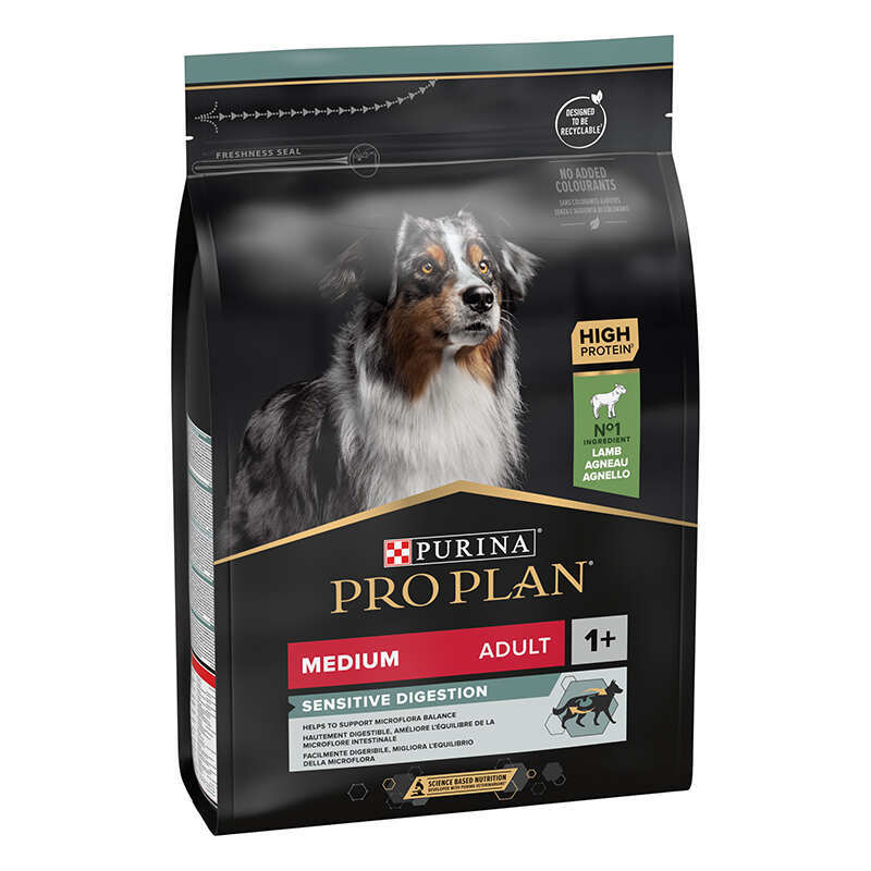 Purina Pro Plan (Пуріна Про План) Medium Sensitive Digestion Adult – Сухий корм з ягням для дорослих собак середніх порід (3 кг) в E-ZOO