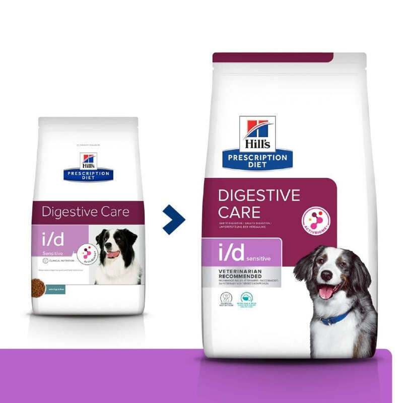 Hill's (Хиллс) Prescription Diet i/d Digestive Care Sensitive (ActivBiome+) - Лечебный корм с яйцом, рисом и инновационной смесью пребиотических пищевых волокон для собак с проблемами ЖКТ (1,5 кг New!) в E-ZOO