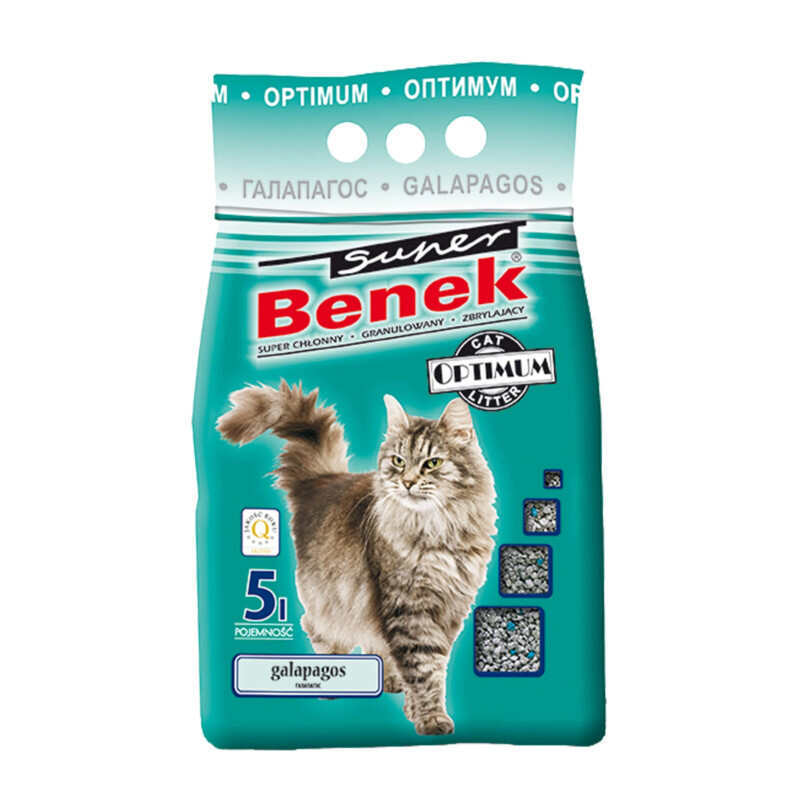 Super Benek (Супер Бенек) Optimum Line Galapagos – Бентонитовый наполнитель Оптимум для кошачьего туалета с ароматом морского бриза (5 л) в E-ZOO