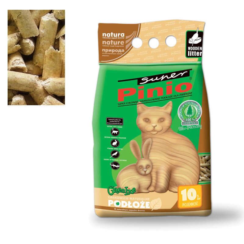 Super Pinio (Супер Пинио) Wood Cat Litter Natural – Универсальный древесный наполнитель для животных и птиц (5 л) в E-ZOO