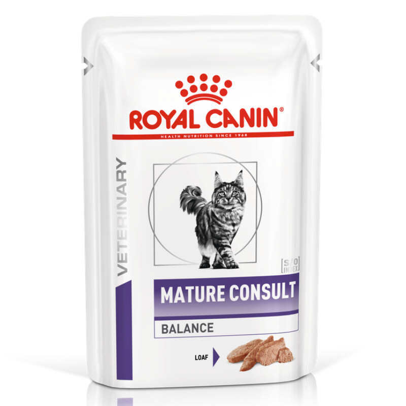 Royal Canin (Роял Канин) Mature Consult Balance Loaf - Консервированный корм для котов и кошек старше 7 лет, склонных к набору веса (паштет) (85 г) в E-ZOO