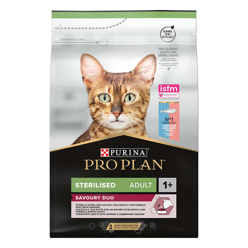 Purina Pro Plan (Пурина Про План) Sterilised Adult Cod & Trout - Сухой корм с треской и форелью для стерилизованных взрослых котов (3 кг) в E-ZOO