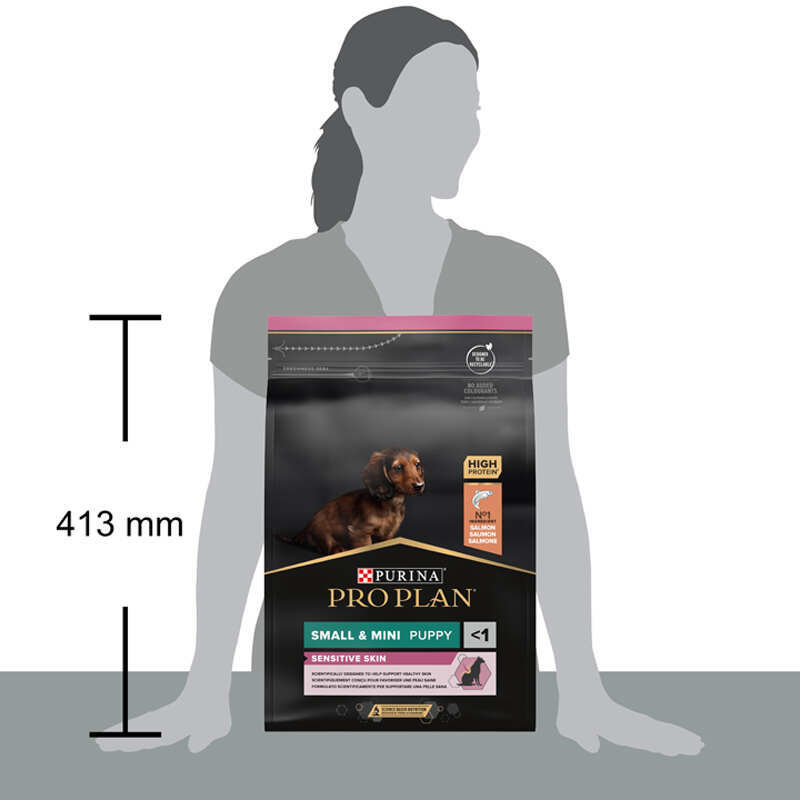 Purina Pro Plan (Пурина Про План) Small&Mini Puppy Sensitive Skin - Cухой корм с лососем для щенков мелких пород с чувствительной кожей (3 кг) в E-ZOO
